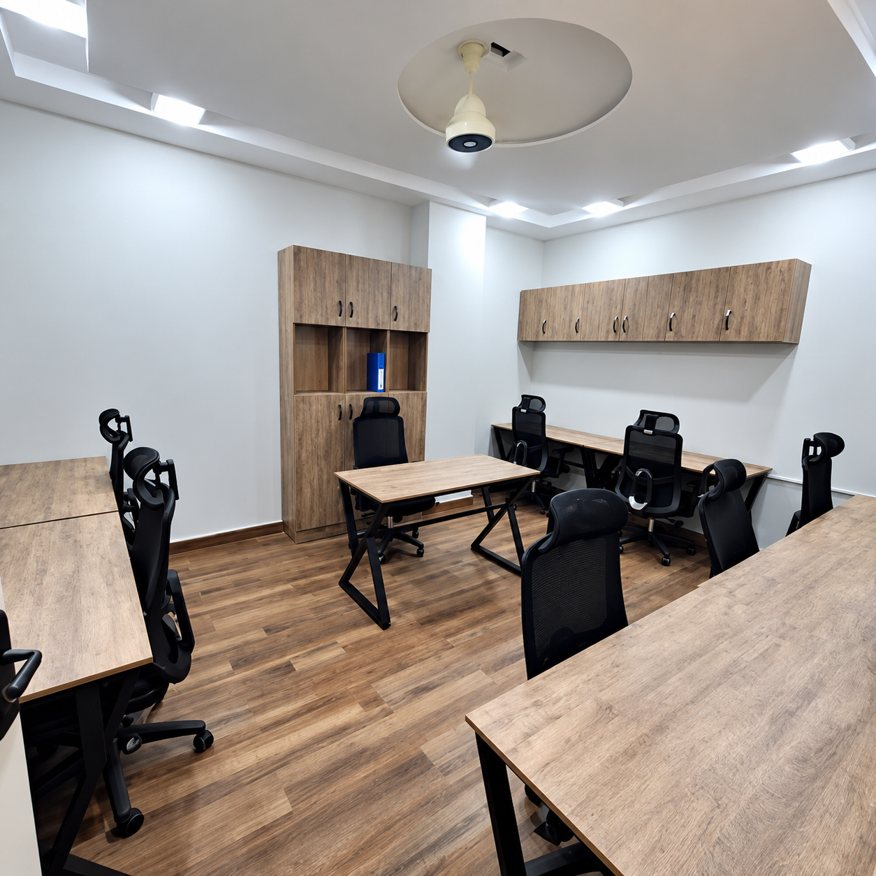 Modern minimalist office workspace